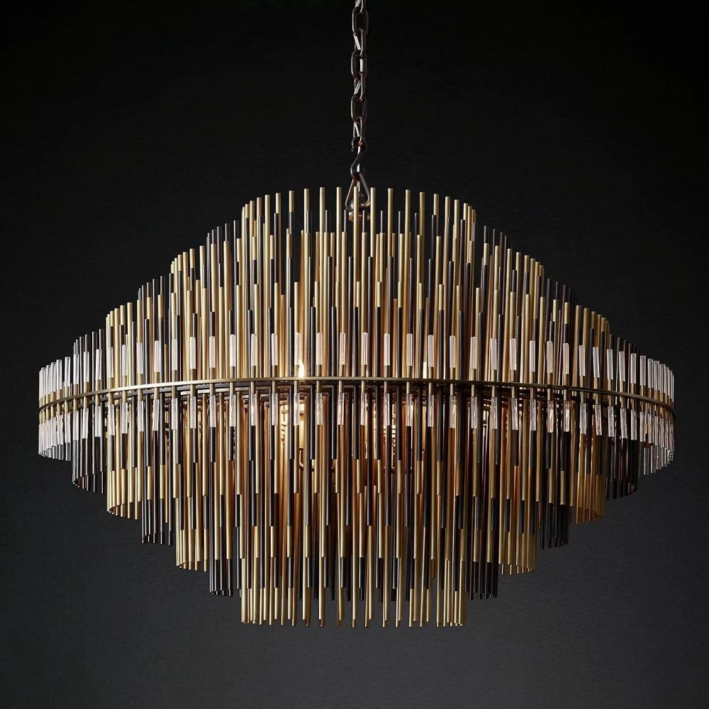 Bossy Brass Round Chandelier