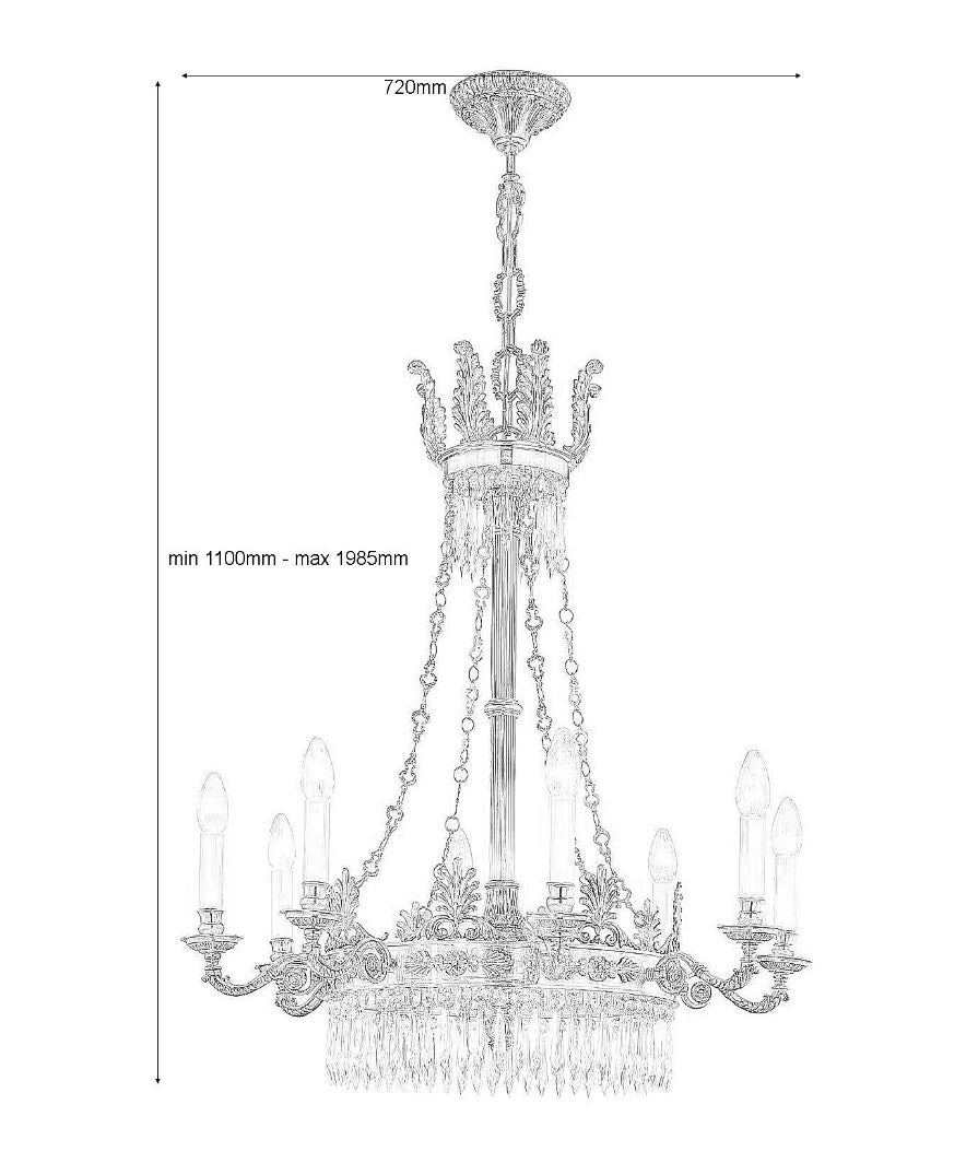 Classical Cheltenham Crystal Glass Chandelier