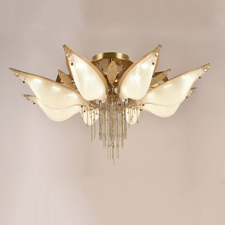 Aria Open-Flower Crystal Flushmount