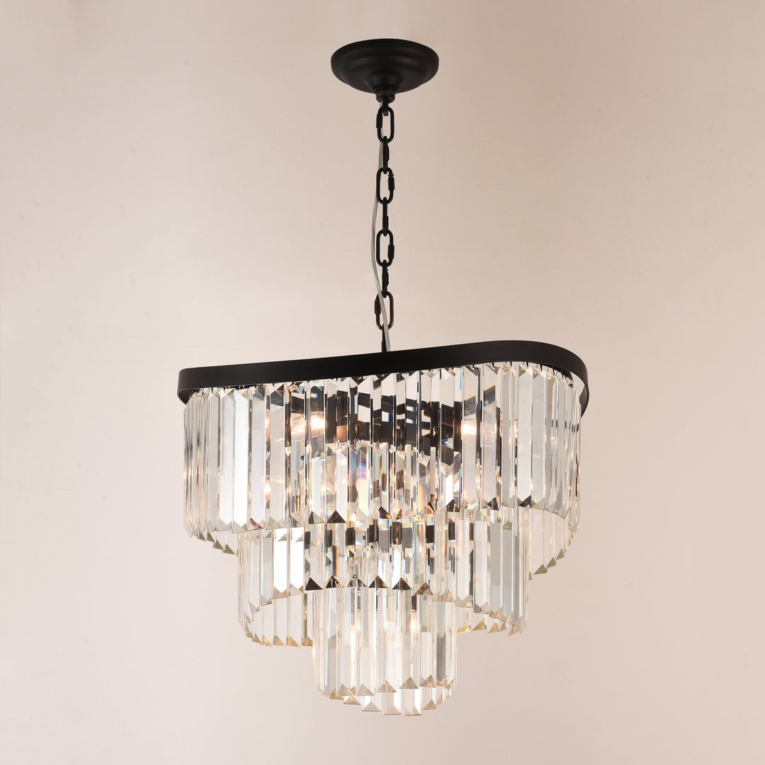 Roundel Odeon Fringe Crystal Chandelier