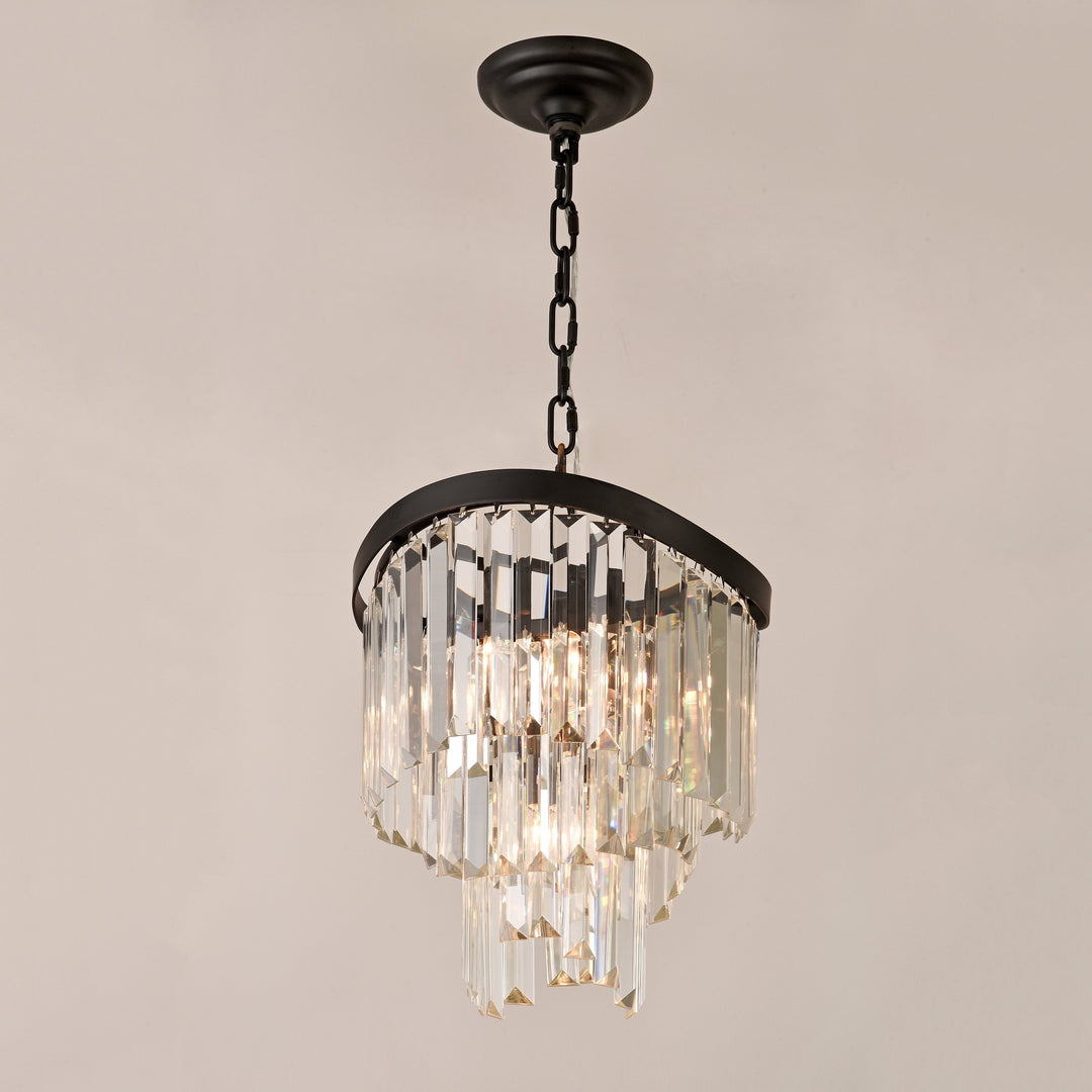 Roundel Odeon Fringe Crystal Chandelier