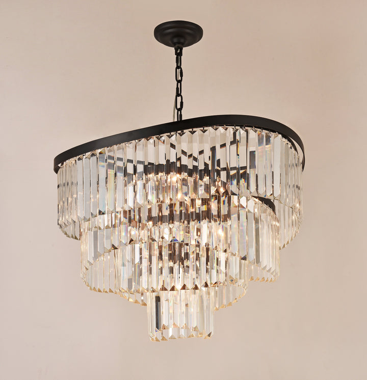 Roundel Odeon Fringe Crystal Chandelier