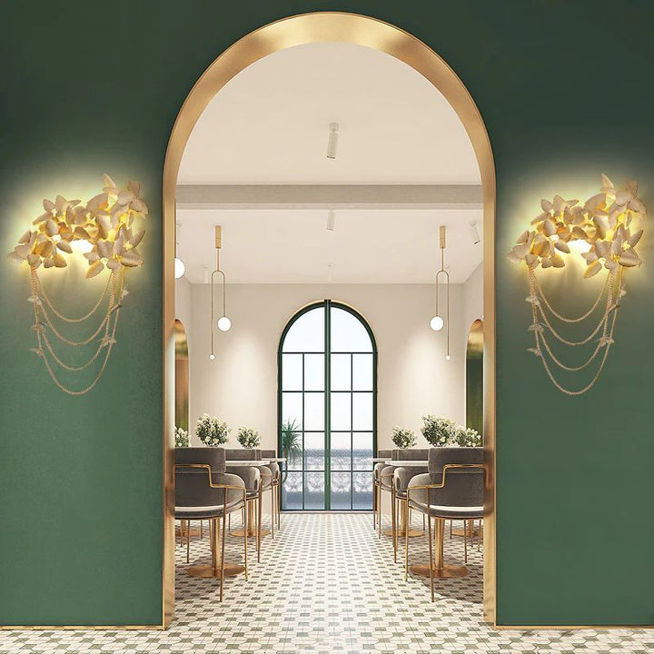 Diem Gold Leaf Decor Sconce