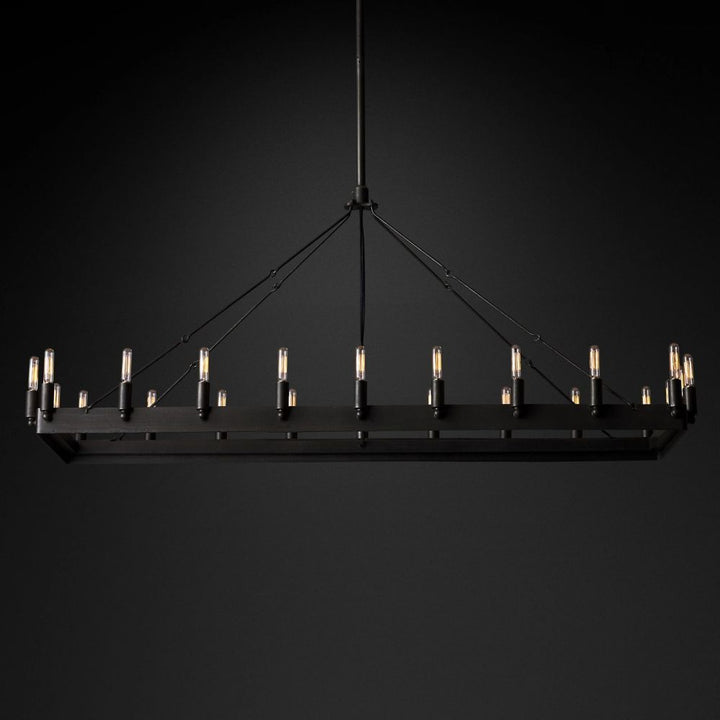 Camilo Vintage Filament Rectangle Chandelier