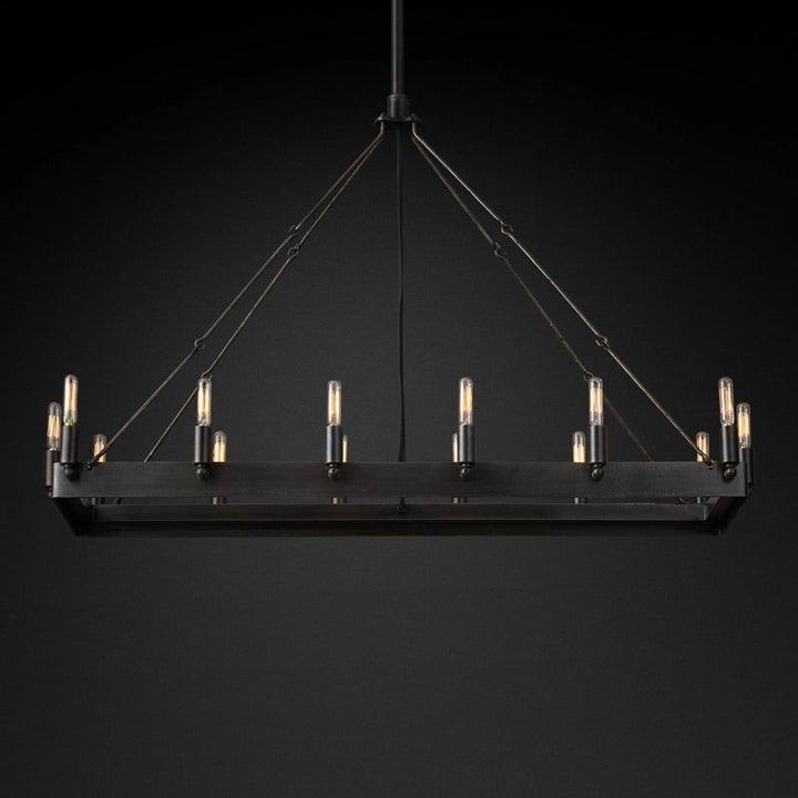 Camilo Vintage Filament Rectangle Chandelier