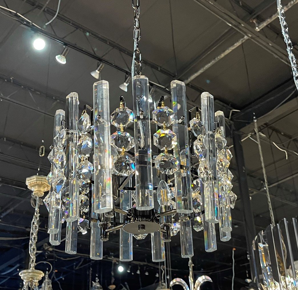 Ariel Gem Round Crystal Chandelier