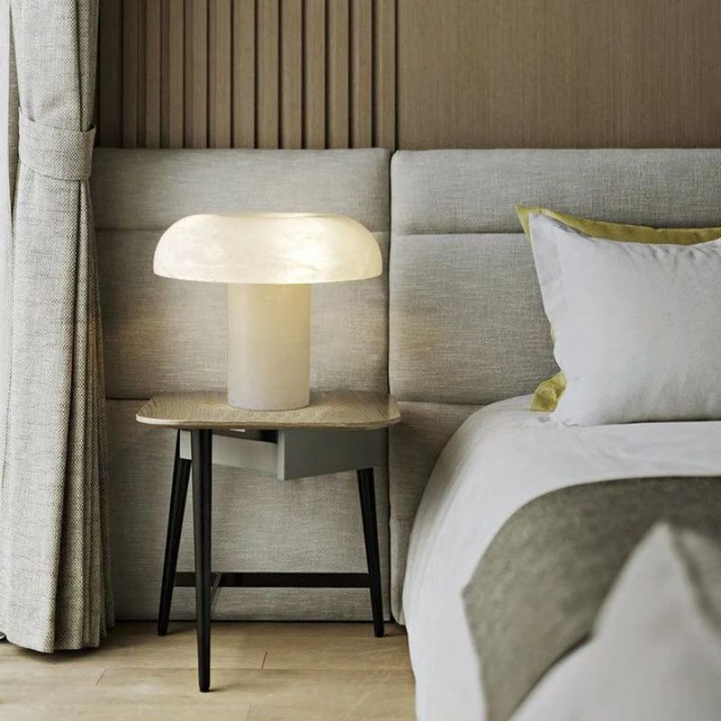 Alabaster Mushroom Table Lamp