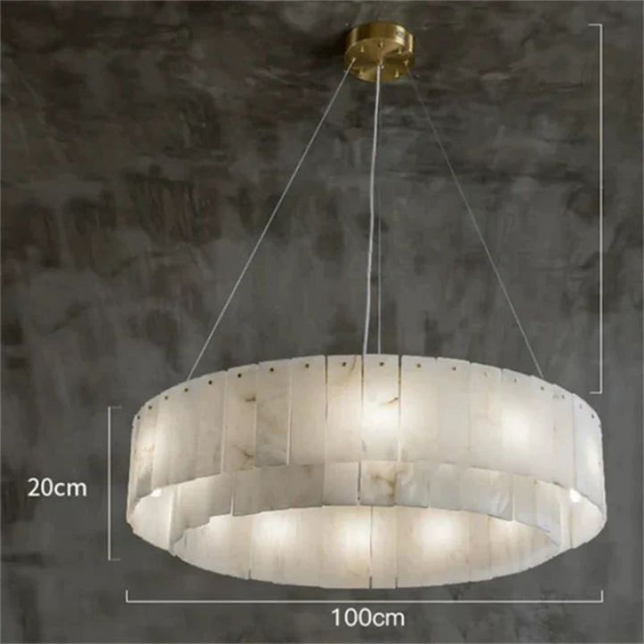 Alabaster Modern Round Chandelier