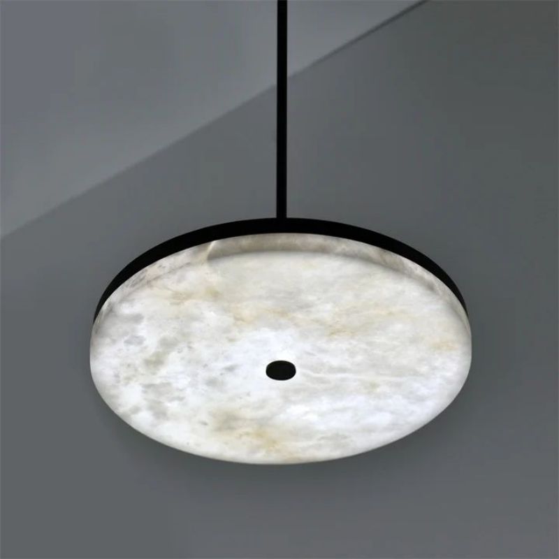 Alabaster Island Shape Mini Pendant Light