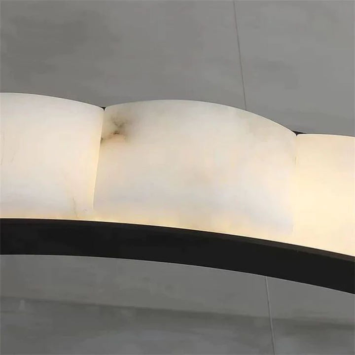 Alabaster Black Round Chandelier