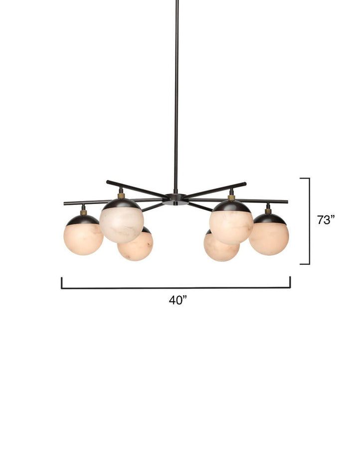 Metro Alabaster 6 Light Chandelier