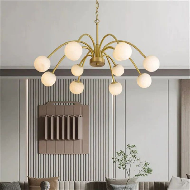 Alabaster Radial Chandelier