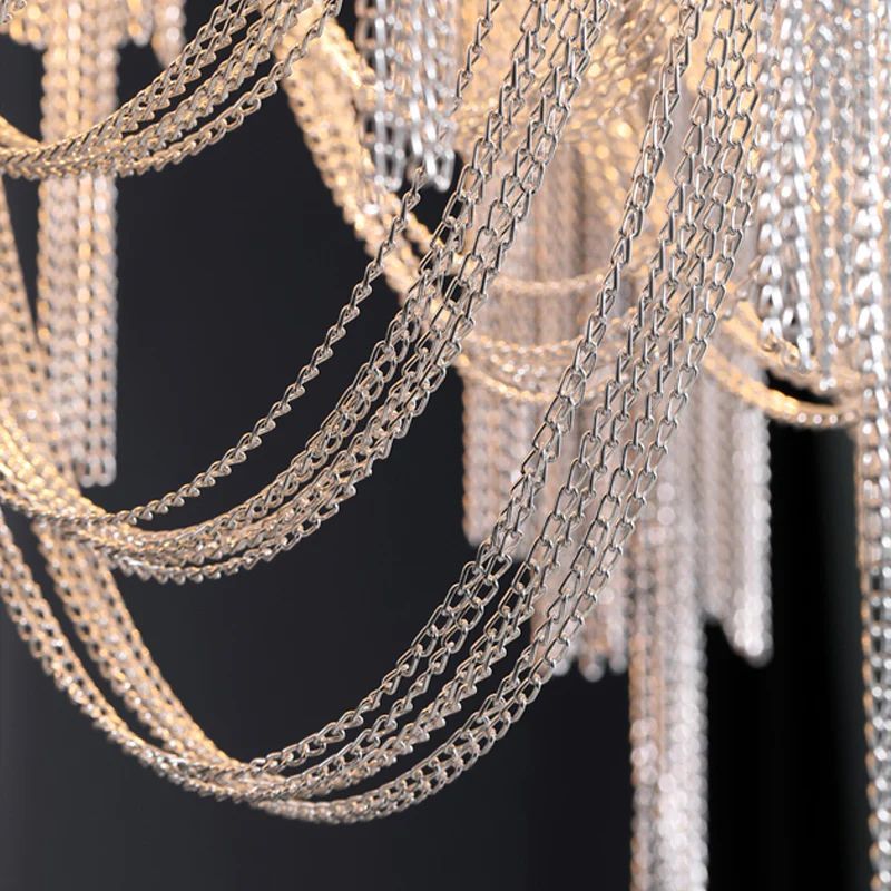 Aluminum Chain Tassel Modern Wall Sconce