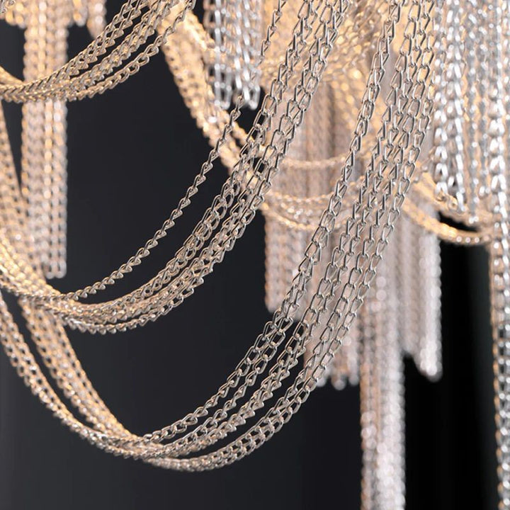 Aluminum Chain Tassel Modern Wall Sconce