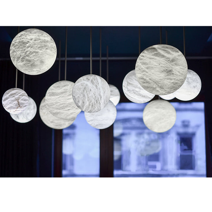 Nami Alabaster Sphere Multi-Light Chandelier