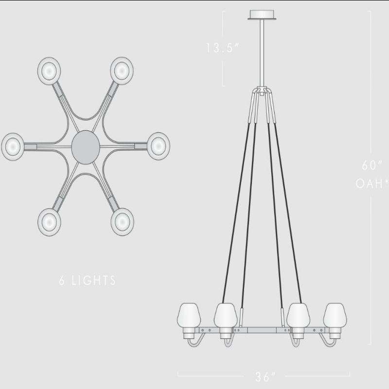 Osleride 6 Ligtht Chandelier