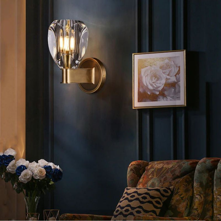Olga Crystal Sconce 9"