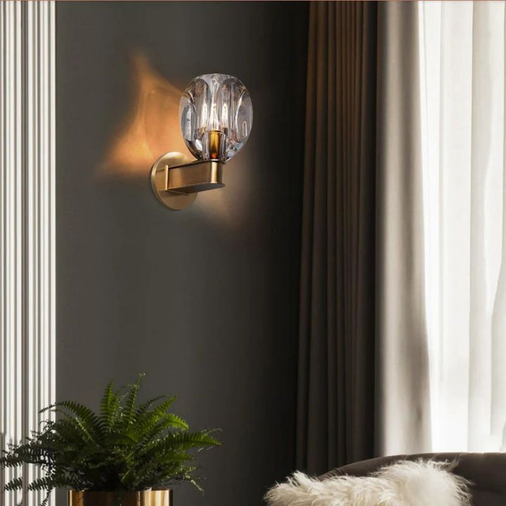 Olga Crystal Sconce 9"