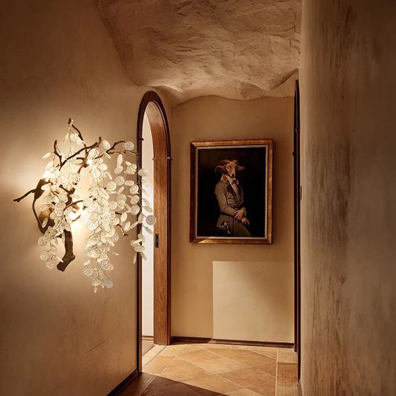 Peach Blossom Crystal Wall Sconce