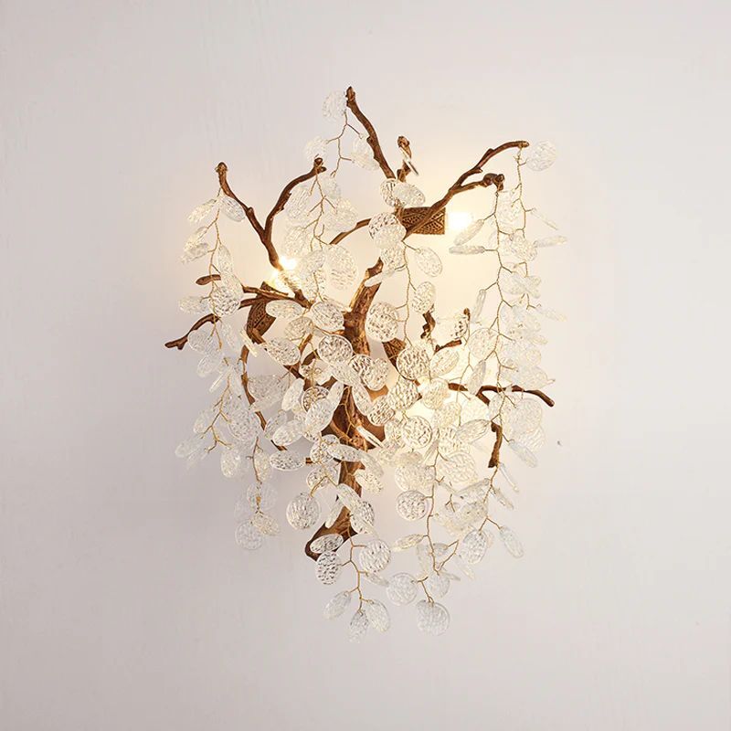 Peach Blossom Crystal Wall Sconce
