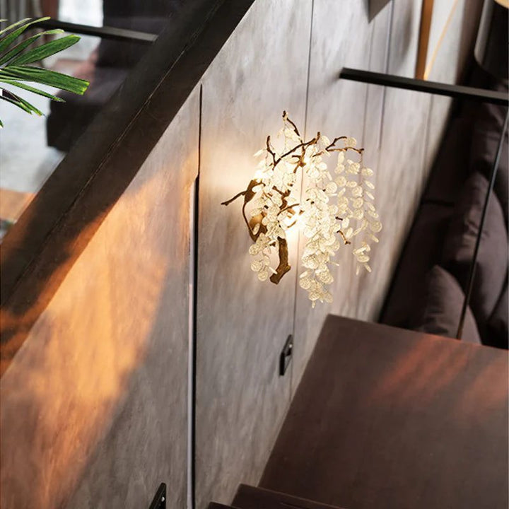 Peach Blossom Crystal Wall Sconce