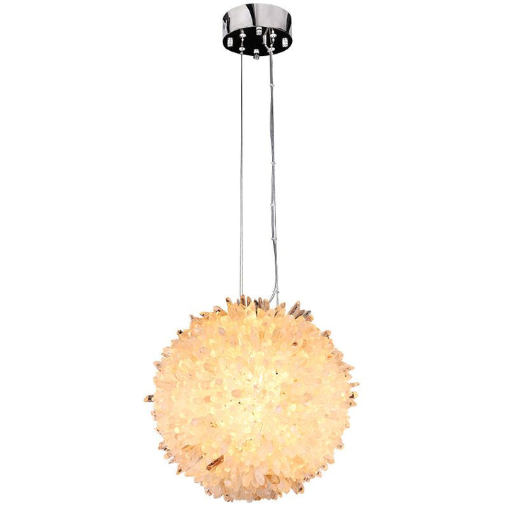 Primary Crystal Cluster Ball Pendant Light