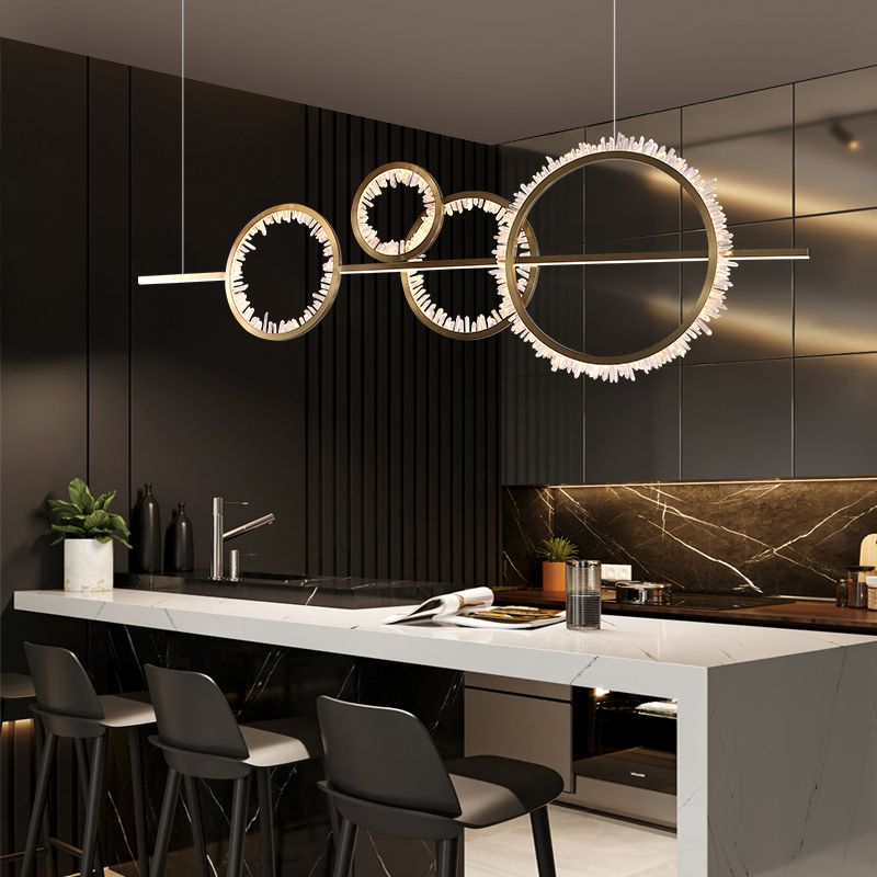 Primary Crystal Cluster Kitchen Island Chandelier