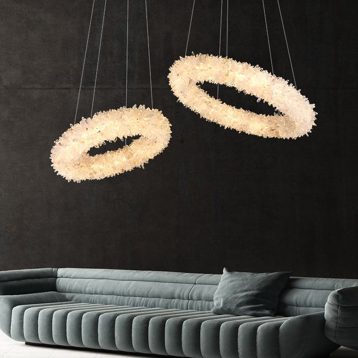 Primary Crystal Cluster Round Modern Chandelier