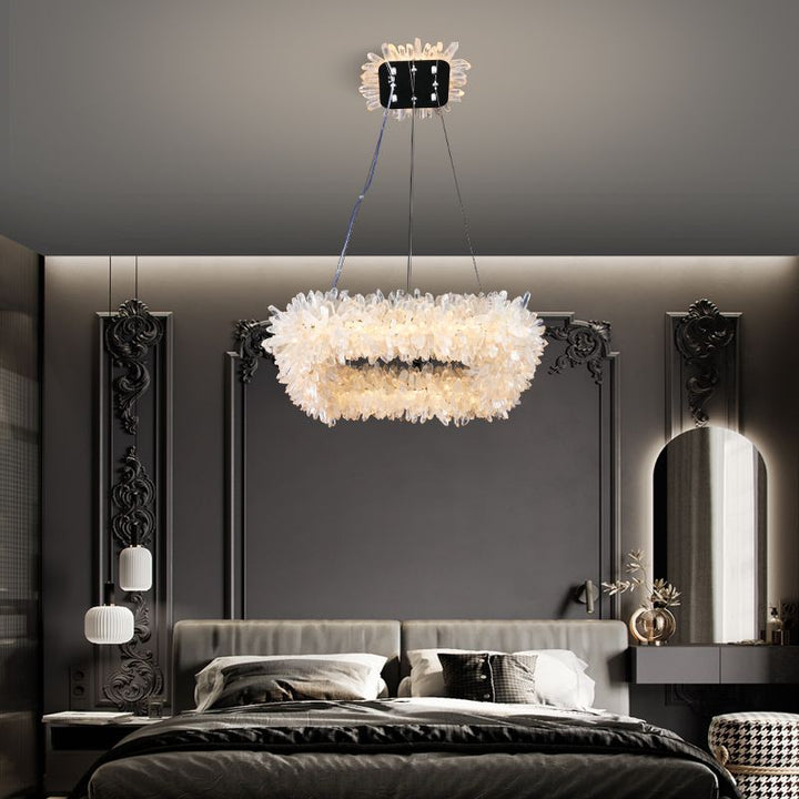 Primary Crystal Cluster Square Modern Chandelier