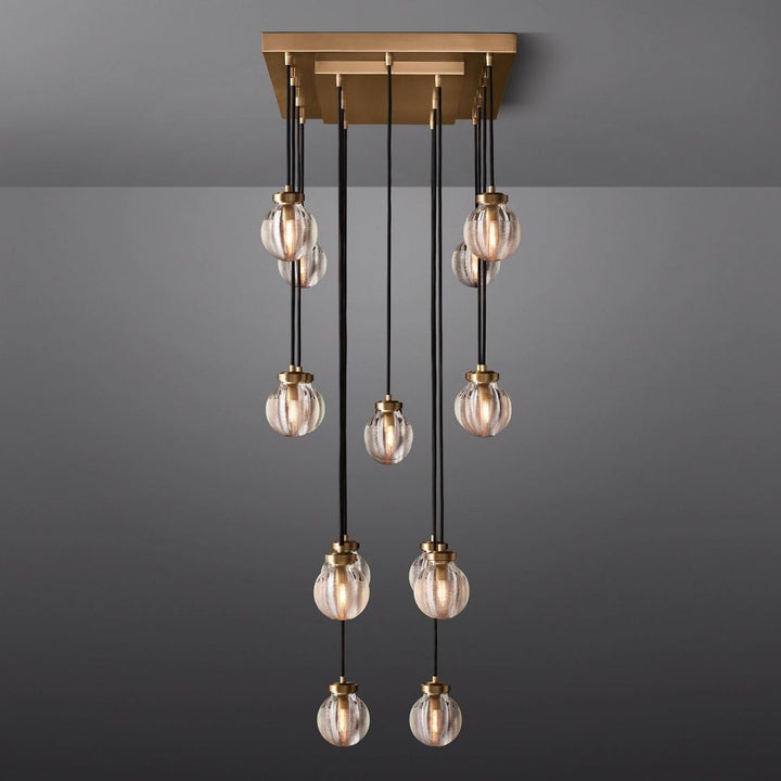 Pearl Rectangle Chandelier 36"