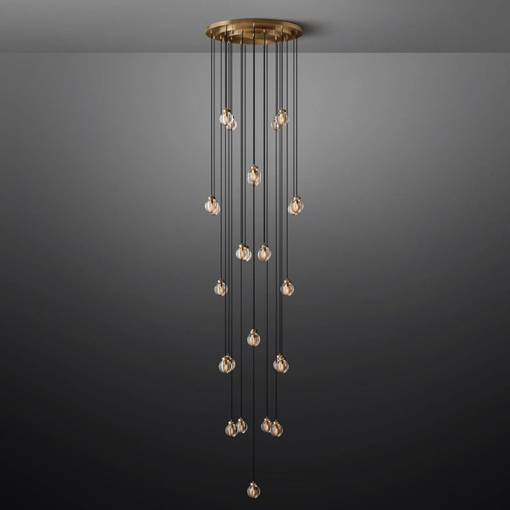 Pearl Round Chandelier 38"