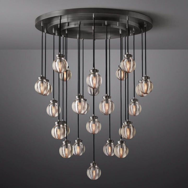 Pearl Round Chandelier 38"