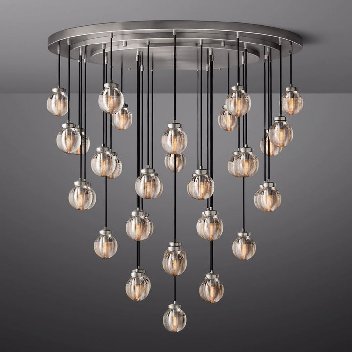 Pearl Round Chandelier 48"