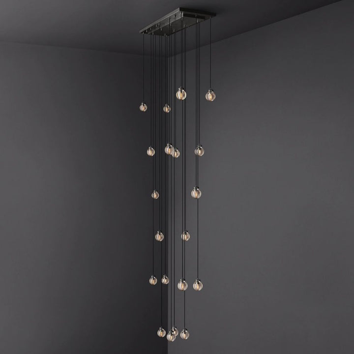 Pearl Rectangle Chandelier 54"