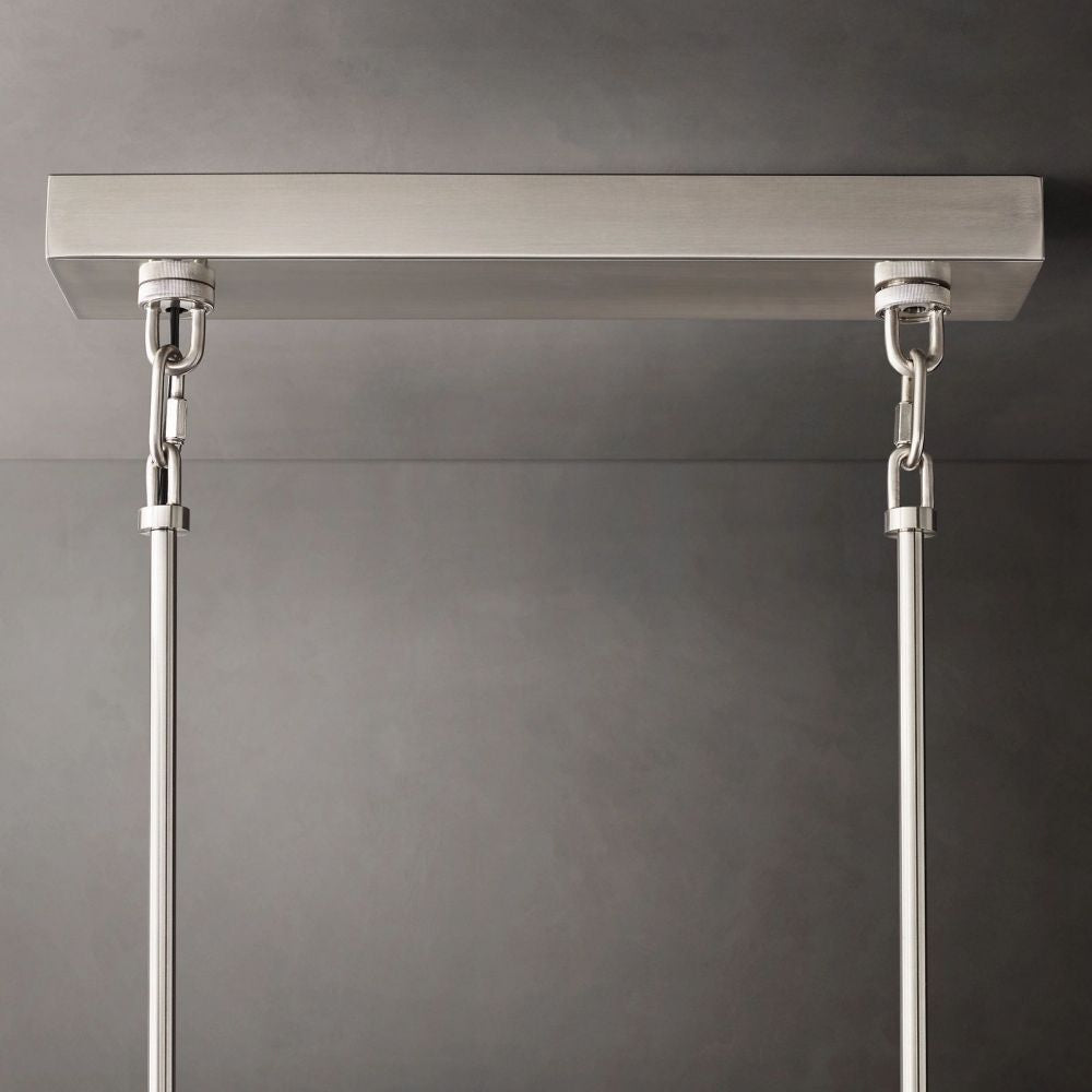 Samurai Clear Rectangle Chandelier 59"W