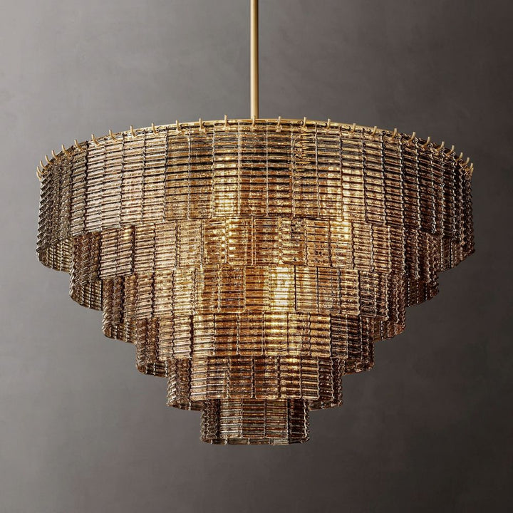Samurai Smoke Round Chandelier 41"D