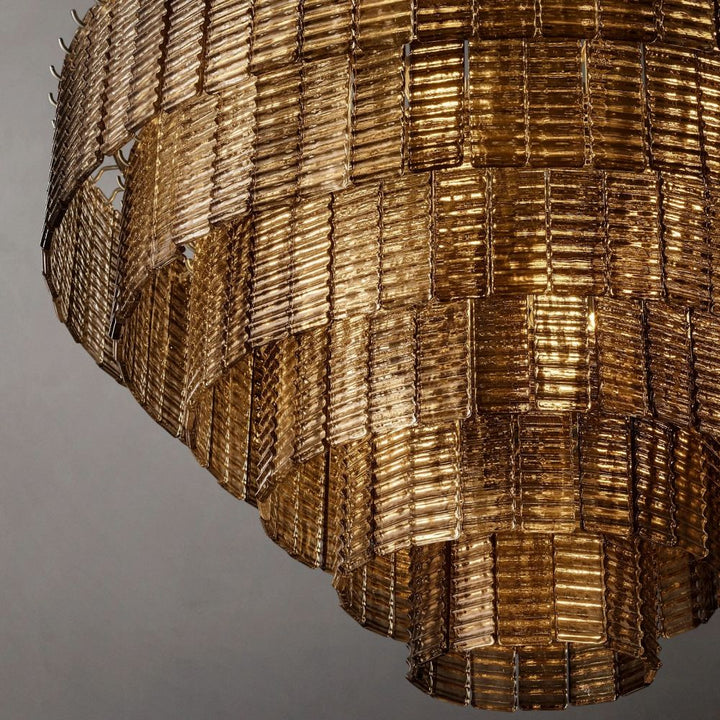 Samurai Smoke Round Chandelier 41"D