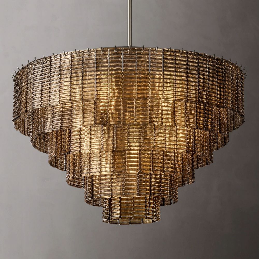 Samurai Smoke Round Chandelier 41"D