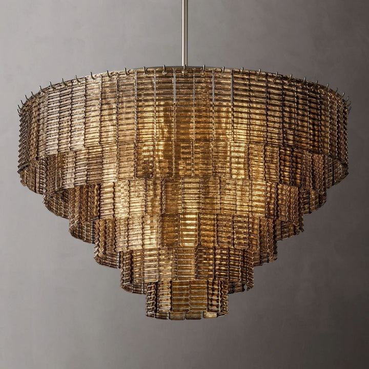 Samurai Smoke Round Chandelier 41"D