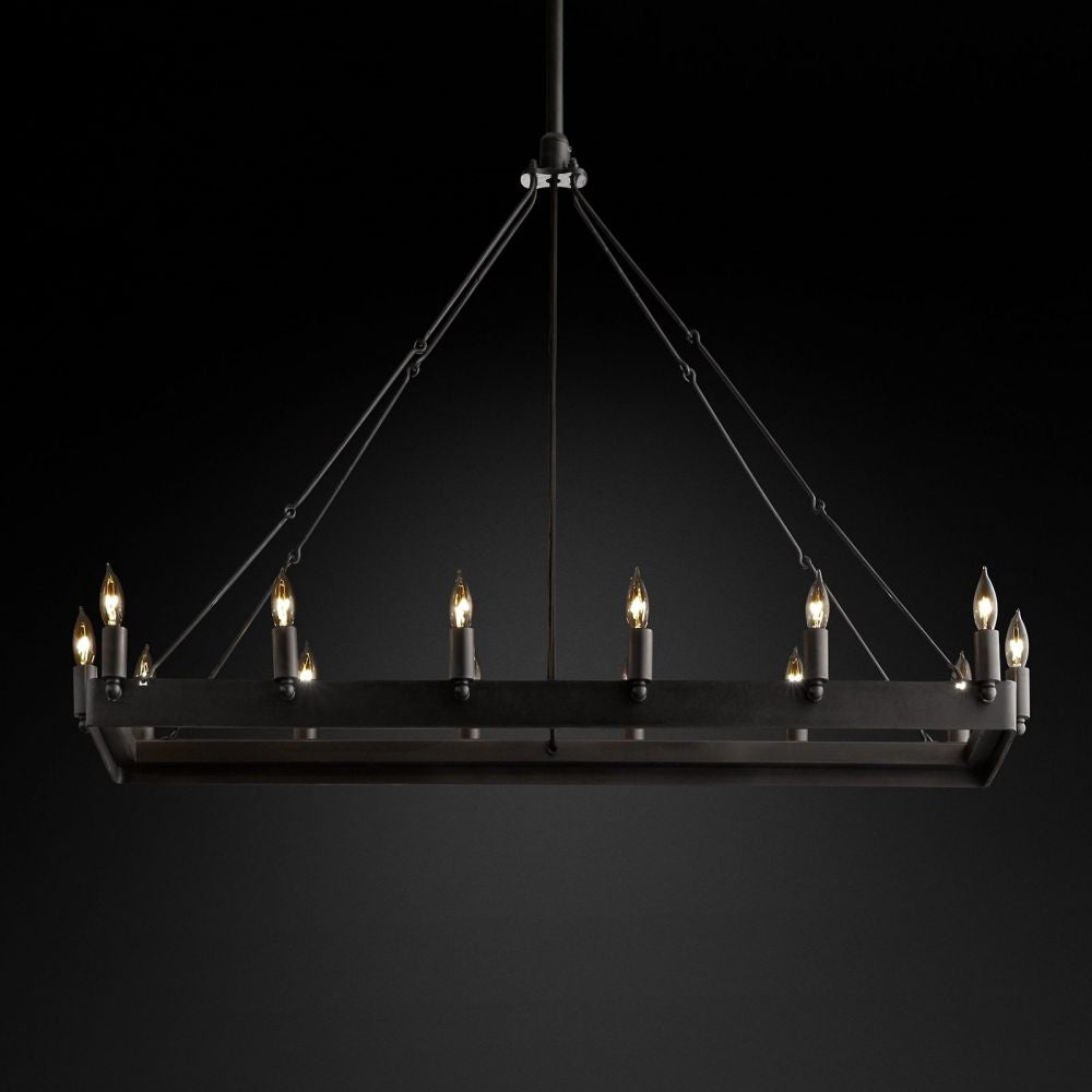 Camilo Vintage Candelabra Rectangle Chandelier