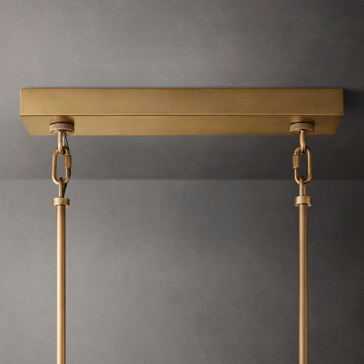 Samurai Clear Rectangle Chandelier 59"W