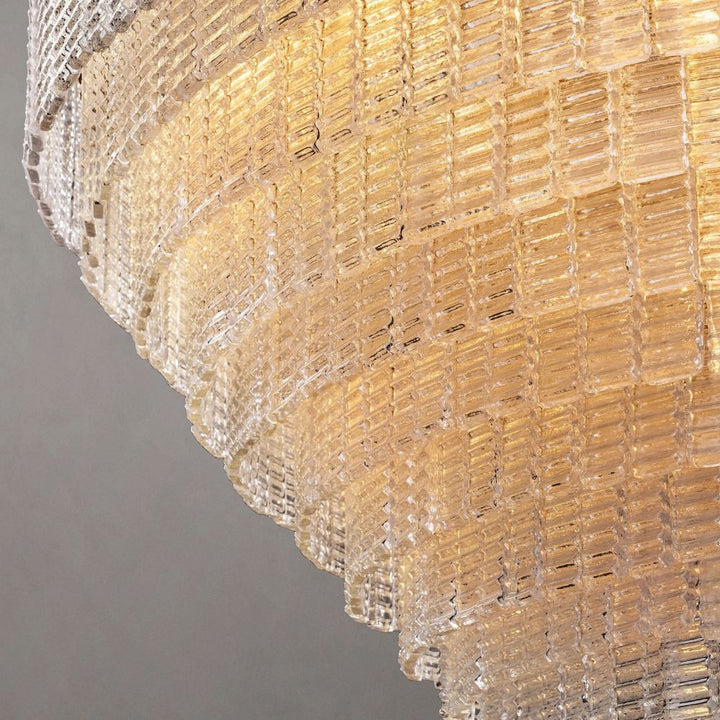 Samurai Clear Round Chandelier 41"D