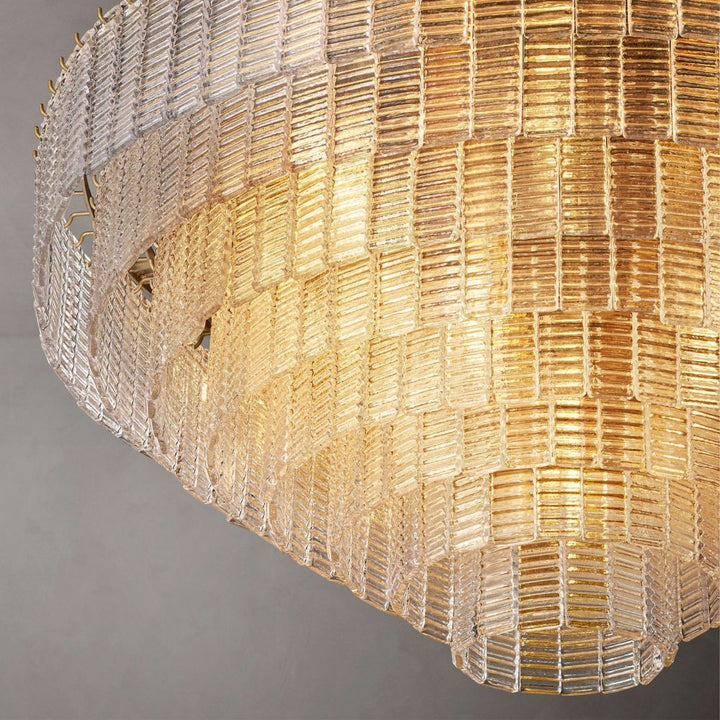 Samurai Clear Round Chandelier 41"D