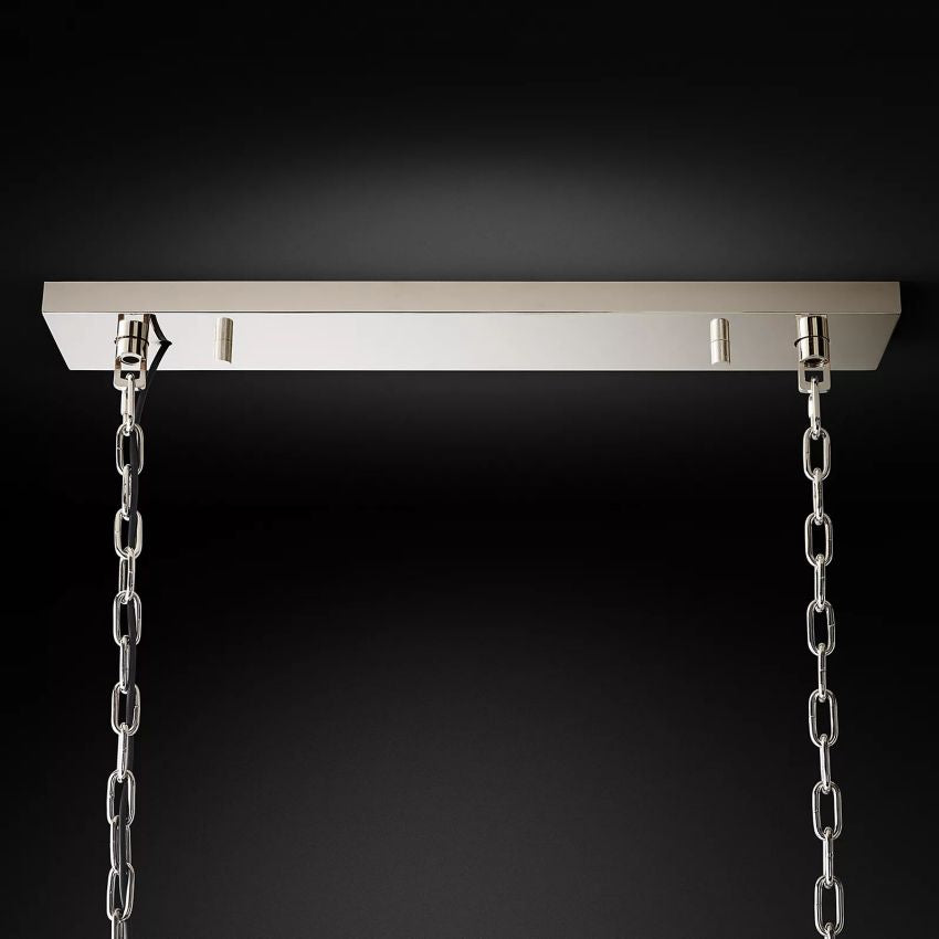 Ryan Triangular Crystal Linear Chandelier 49"W