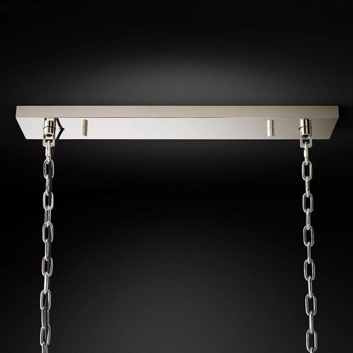 Ryan Triangular Crystal Linear Chandelier 49"W