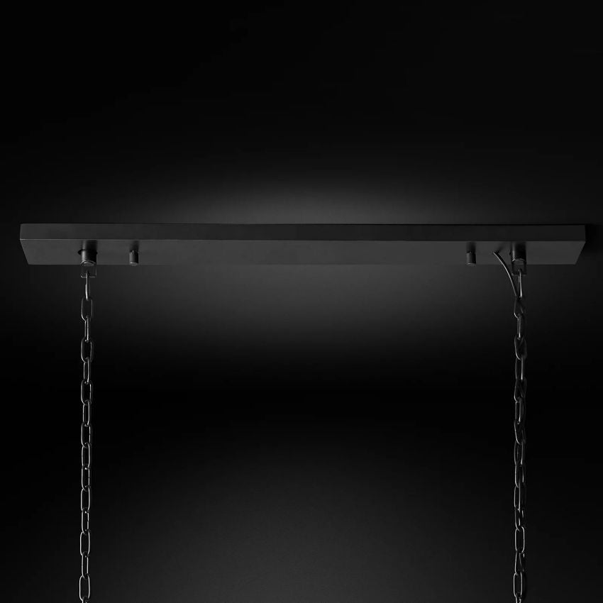 Ryan Triangular Crystal Linear Chandelier 60"W