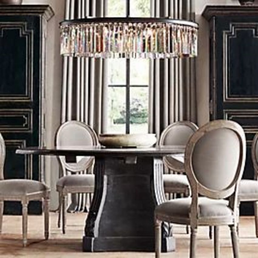 Ryan Round Triangular Crystal Chandelier 32"D