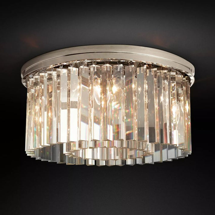 Ryane Triangular Crystal Flushmount 20" D