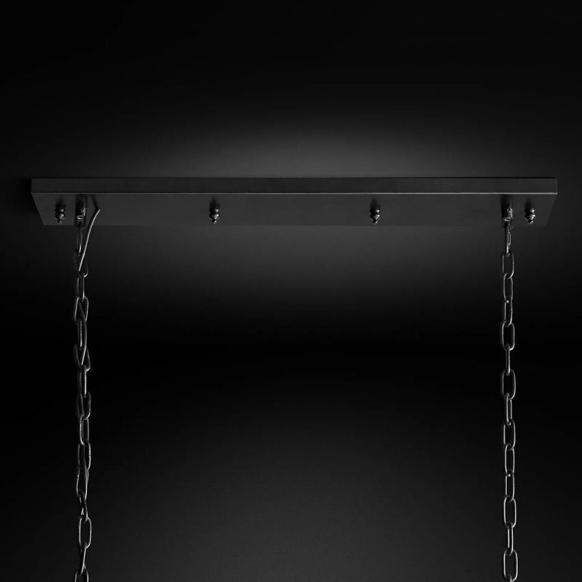 Ryane Triangular Crystal Rectangle Chandelier 49"