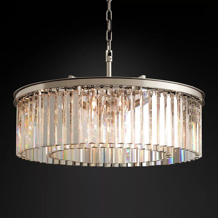 Ryane Triangular Crystal Round Chandelier 32"